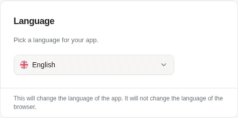 Choosing your language